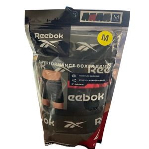 Reebok 4 Pack Performance Boxer Briefs 6”Inseam Wicking & Stretch -Medium(32-34)